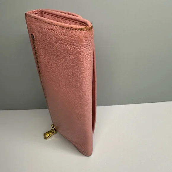 Miu Miu Pink Madras Leather Long Wallet - Picture 12 of 13